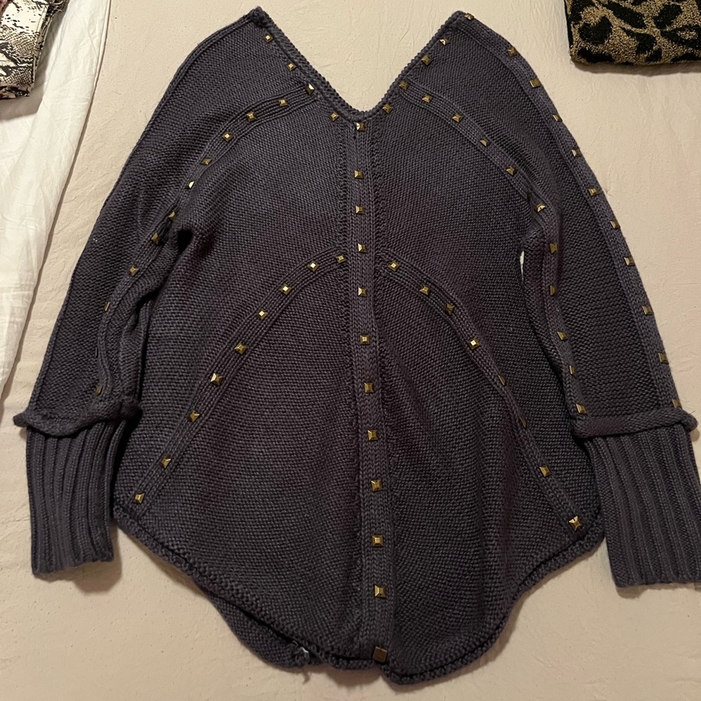 Shop The Rage Gold Studded Sweater